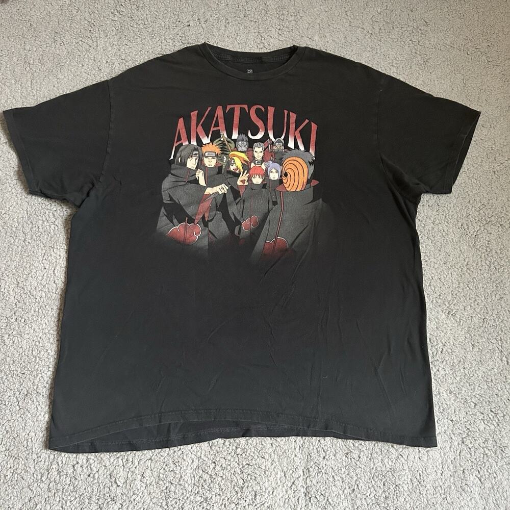 Vintage 2002 Naruto Shippuden Akatsuki Tee Shirt Anime Graphic Size 2 XL
